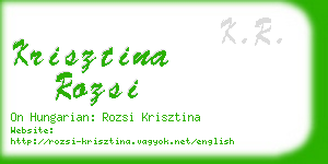 krisztina rozsi business card